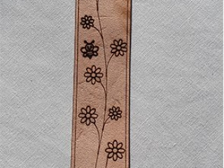 Real Leather Bookmarks Made in Australia - Flower Pattern Design