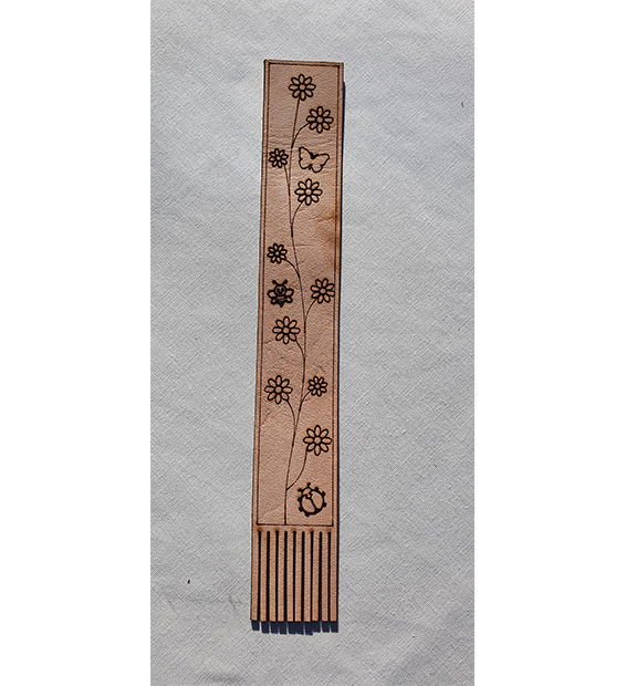 Real Leather Bookmarks Made in Australia - Flower Pattern Design