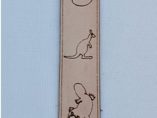 Real Leather Bookmarks Made in Australia - Koala Kangaroo Platypus Design