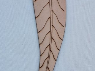Real Leather Bookmarks Made in Australia - Leaf Design