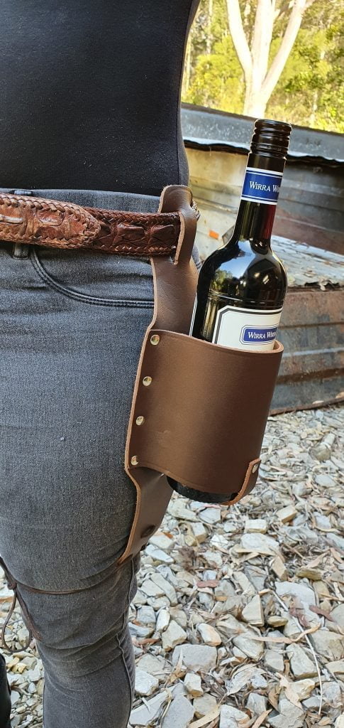Genuine Wine Brown Leather Holster All Leather Wine Brown Leather Holster Made in Australia