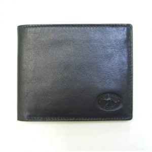 Genuine Black Leather Adori Men's Wallet - Front View