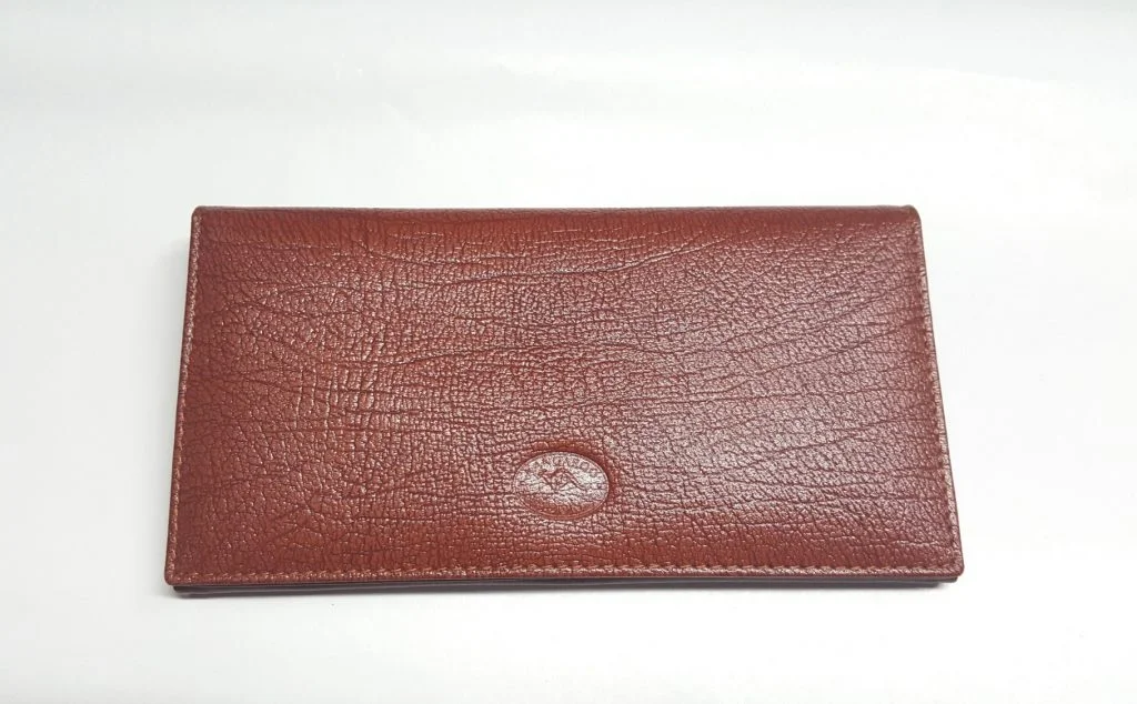 Genuine Leather Australian Made Long Ladies Wallet - Tan Front View