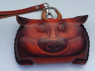 Blushing Bull - All Leather Novelty Coin Purse Blushing Bull - All Leather Novelty Coin Purse Made in Australia