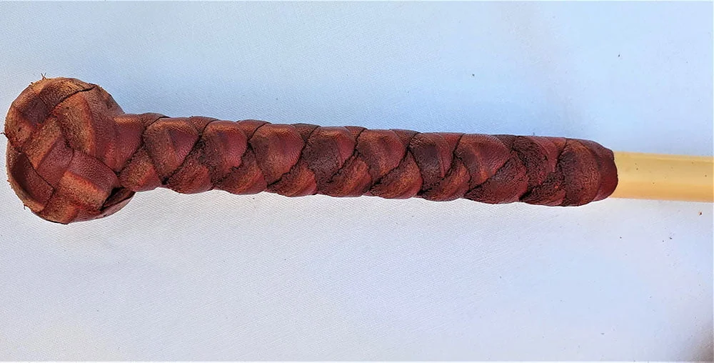 Red Hide Whip Handle