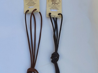 Leather Shoelaces in Brown and Black