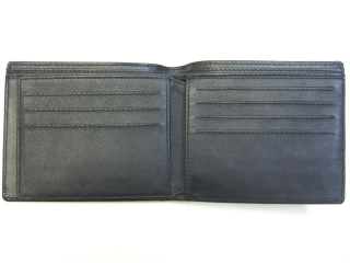 Australian Made Adori Kangaroo Leather Men's Wallet with ID Slot - Black - Open View
