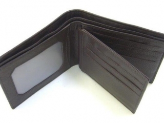 Adori Kangaroo Leather Men's Wallet with ID Slot - Brown - Open View