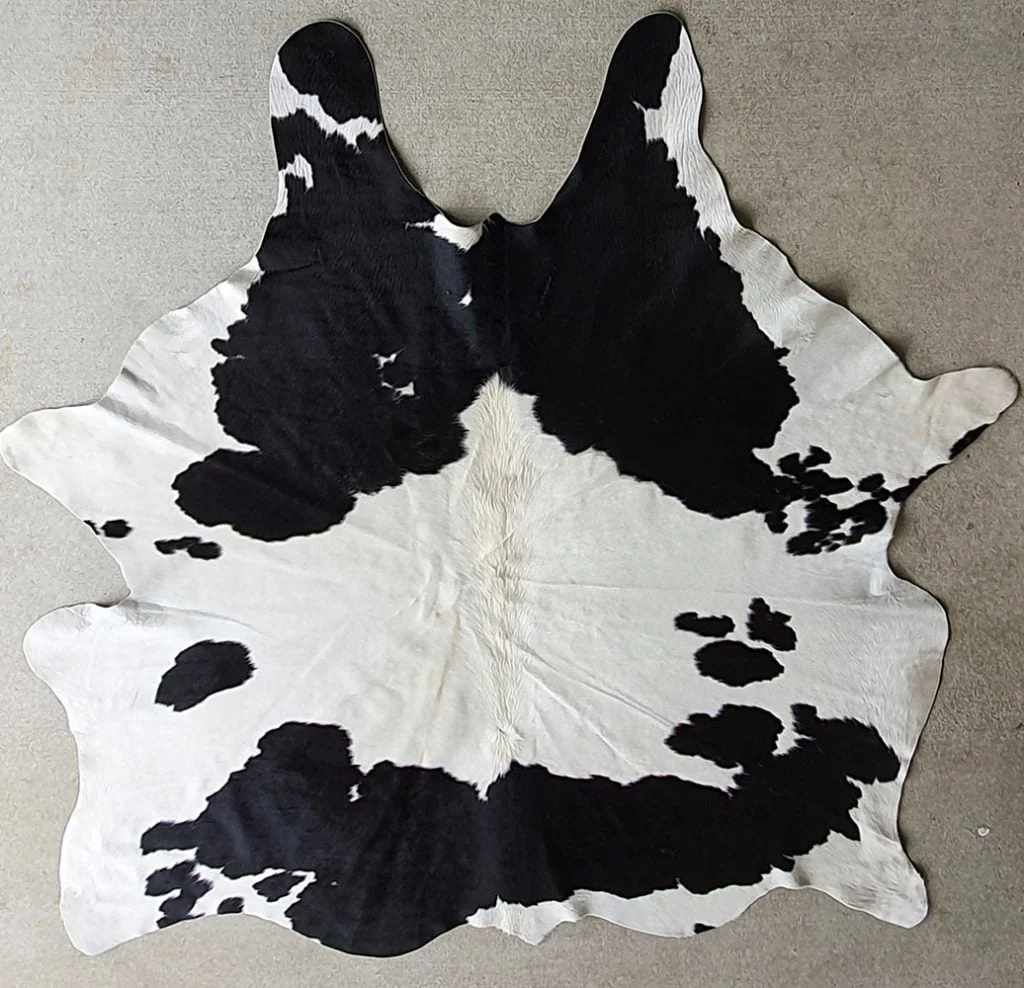 Australian Fresian black and white natural cow hides