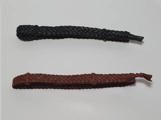 Hand Plaited Tan Flat Hatband - Kangaroo Leather