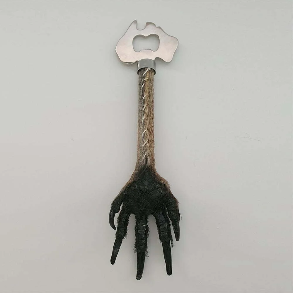 genuine kangaroo paw bottle opener made from Australian kangaroo