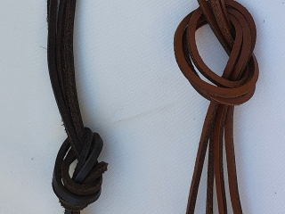 Leather Shoelaces in Brown and Black