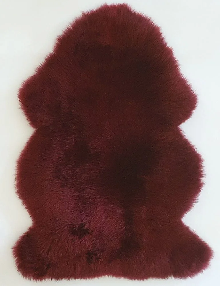 Burgundy Long Wool Premium Sheepskin Burgundy Long Wool Premium Sheepskin