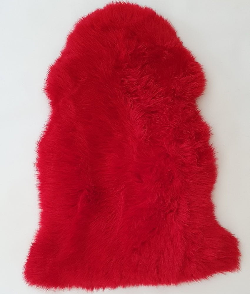 Red Long Wool Sheepskin