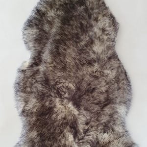 Home Decor, Wolf Ivory With Black Long Wool Premium Sheepskin