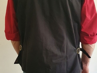Oilskin Vest Shown From Back